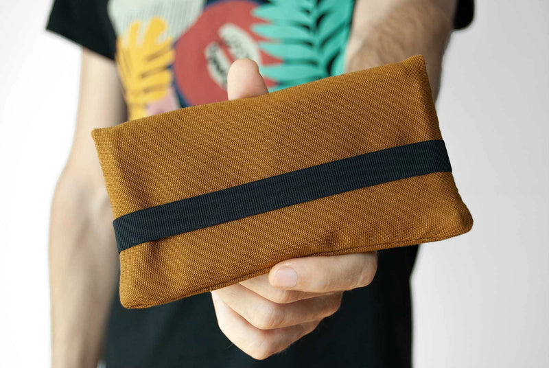 OUTLET Organic Cotton Pouch for Rolling Tobacco and Accessories 'Brown'