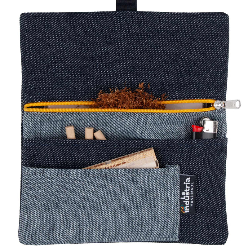 Tabaquera Vaquera Denim (Cremallera Amarilla)