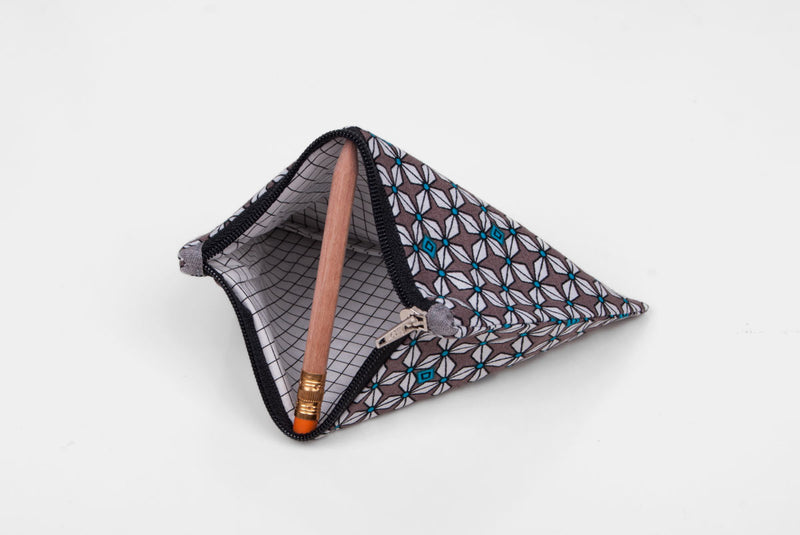 Zippered Coin Card Pouch 'Tiles'