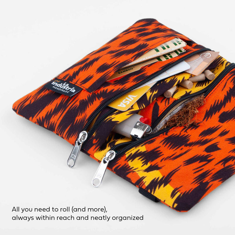 African Tobacco Pouch Wallet LEOPARD