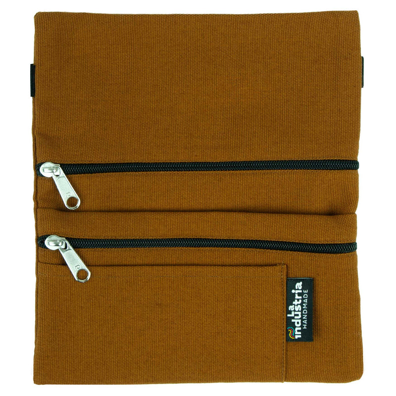 Organic cotton pouch for rolling tobacco and accessories 'Brown'