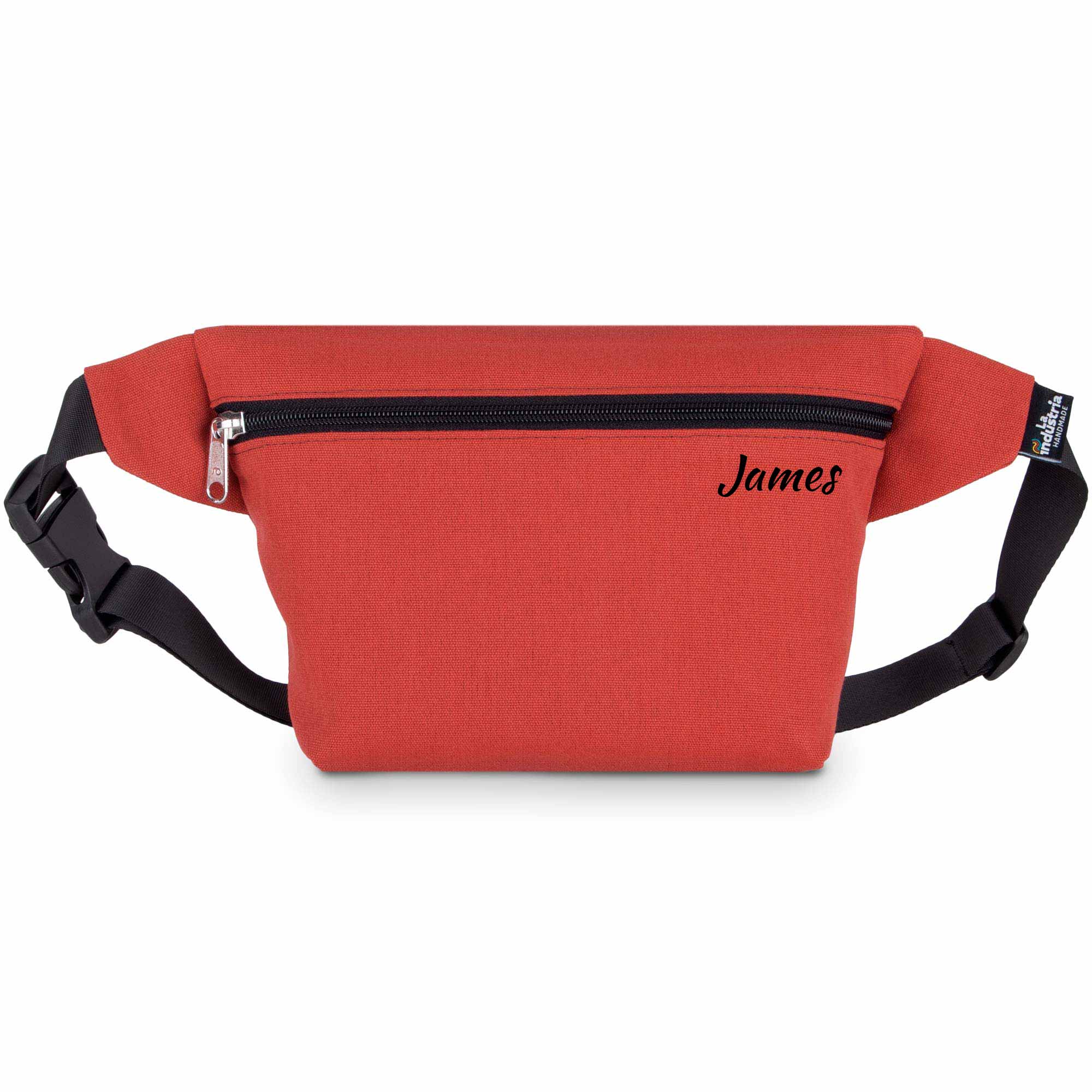 Custom Fanny Pack Personalized with Name Russet Red La industria Handmade