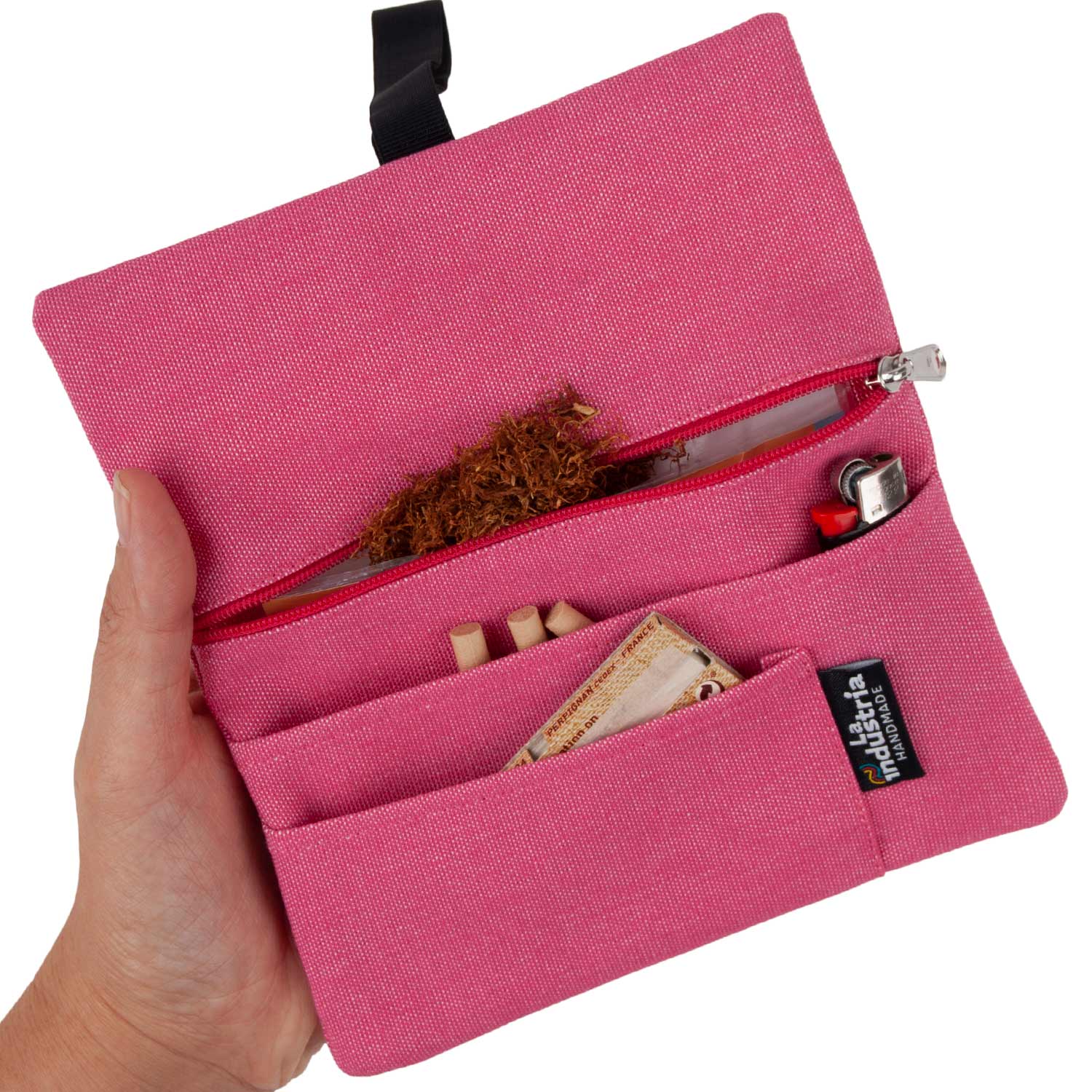 Water-resistant tobacco pouch STRAWBERRY – La industria Handmade