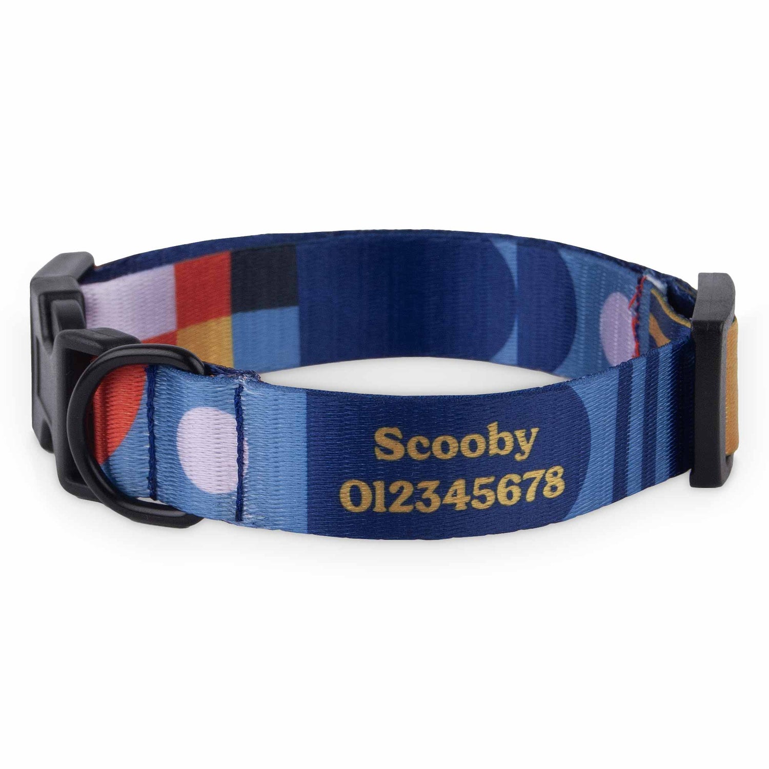 Custom Colorful Dog Collar Personalised with Name, Adjustable for Small & Medium Pets