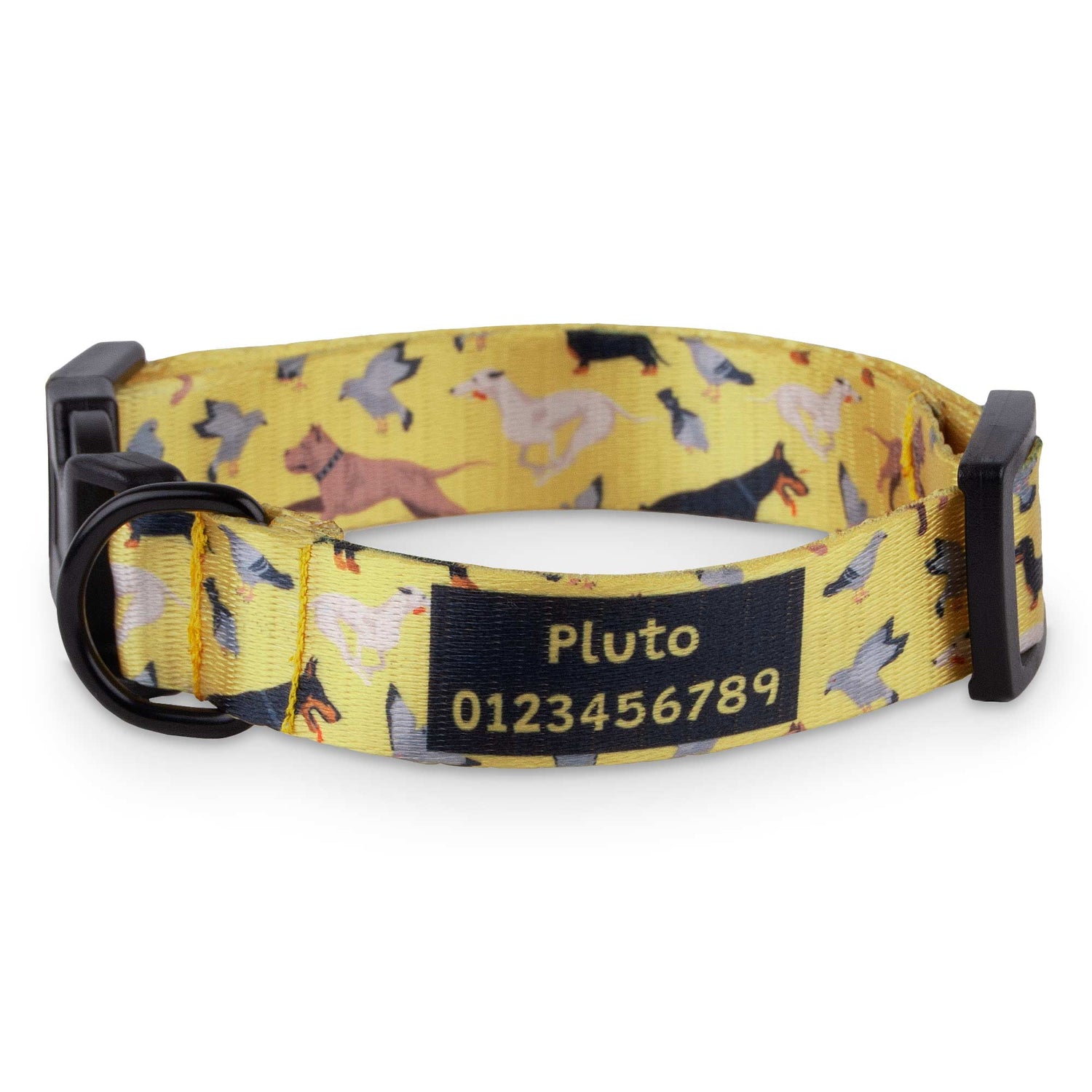 Customised Dog Collar Personalised with Name 'Pigeons'