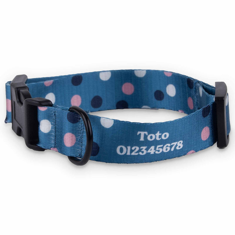 Personalised Dog Collar 'Polka Dots'