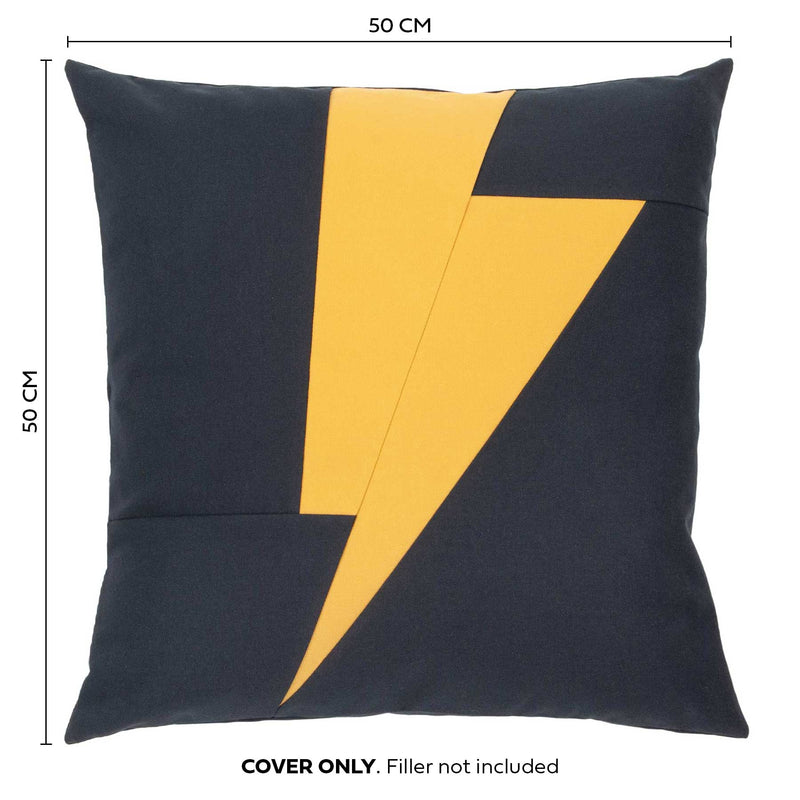 Lightning Patchwork Cushion Cover 50x50 - Decorative Pilling-Resistant Throw Pillow Cover