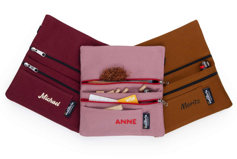 CUSTOM Rolling Tobacco Pouch with Persomalised Text