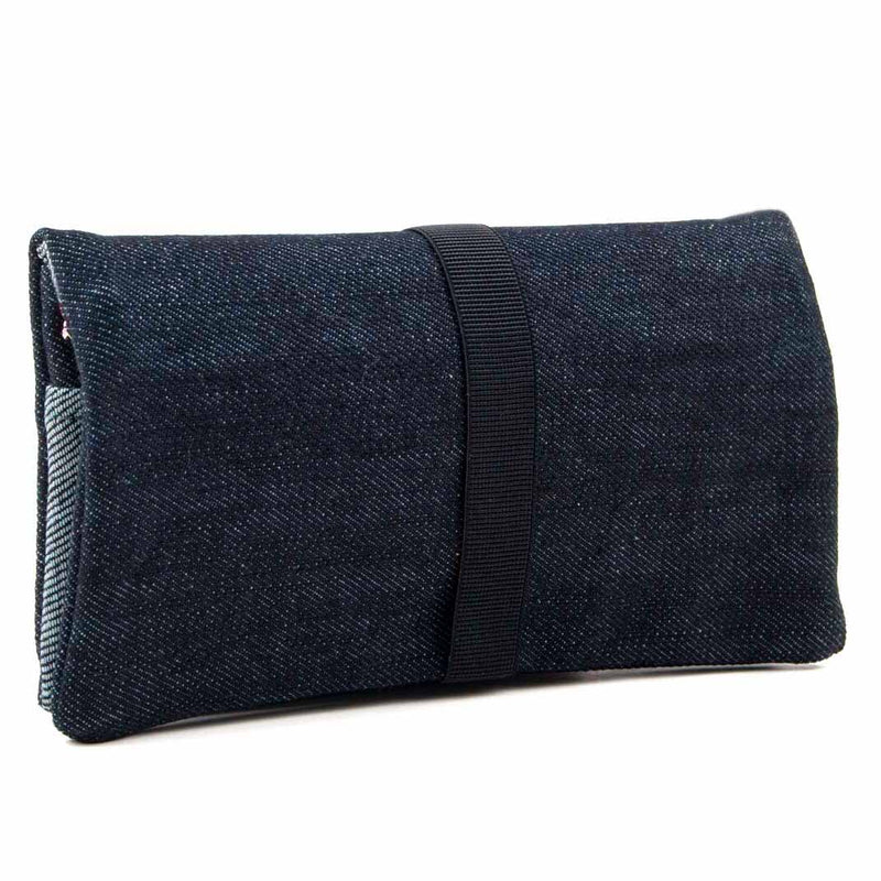 Denim pouch for rolling tobacco and accessories