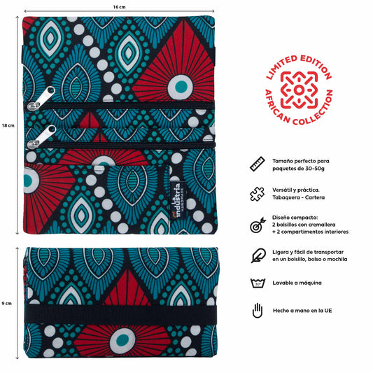Colorful African Print Tobacco Pouch Wallet WAX