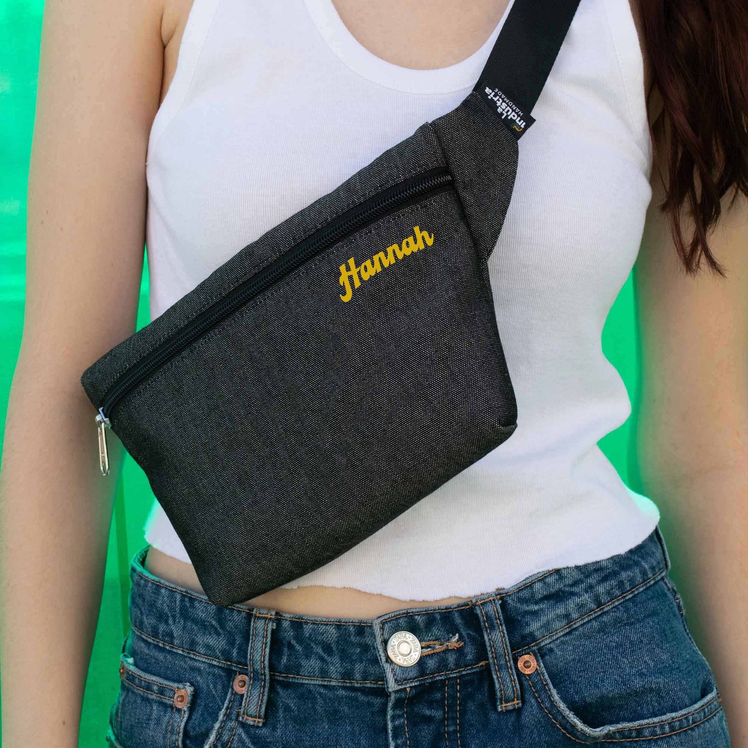 Custom Bum Bag Water-Repellent - Personalized Fanny Pack 'Grey'