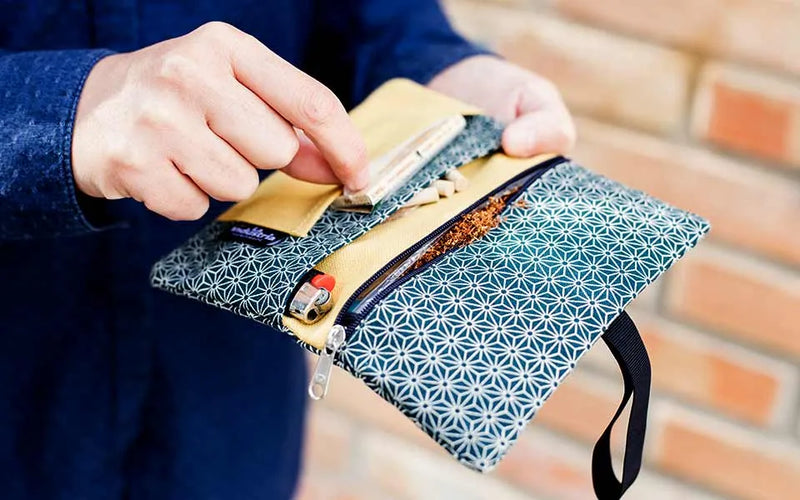 Personalised Rolling Tobacco Pouch with Japanese Pattern