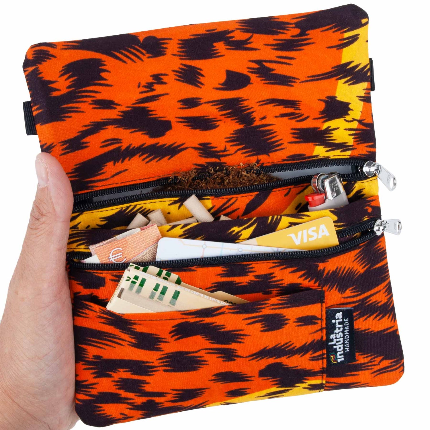 African Tobacco Pouch Wallet LEOPARD