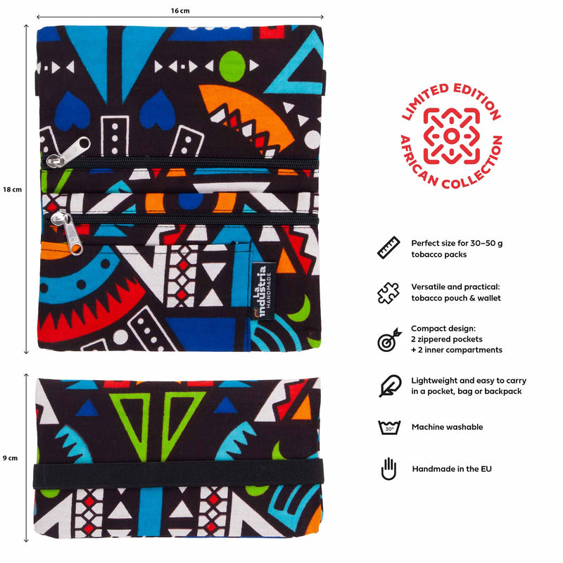 African Tobacco Pouch Wallet African Tribe