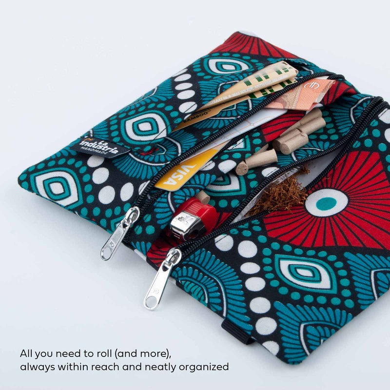 Colorful African Print Tobacco Pouch Wallet WAX
